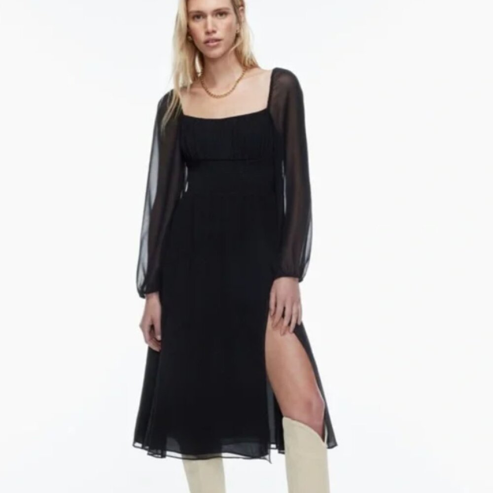 Aritzia Wilfred Bella Slit Dress, Black